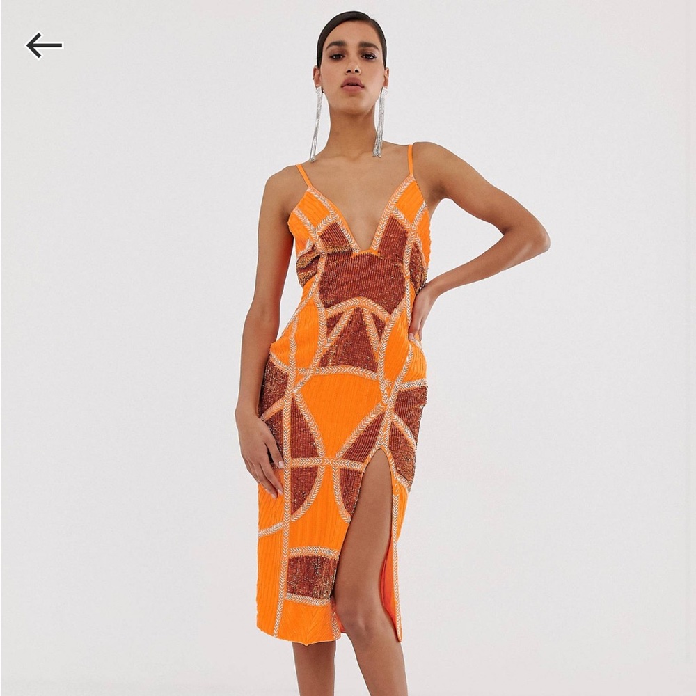 ASOS Beaded & Sequin MIDI Dress